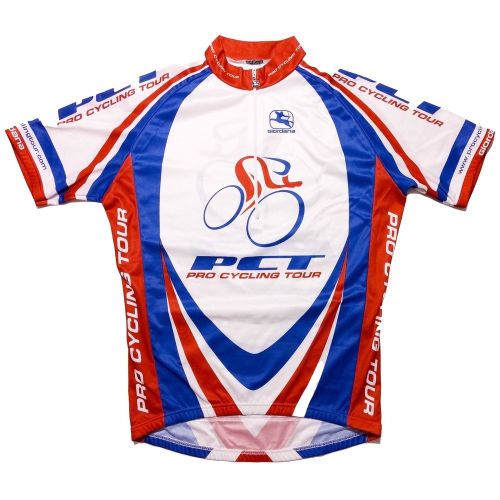 GIORDANA PCT Pro Cycling Tour Jersey Red White Blue Large‎ L